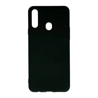 Samsung Galaxy A20S Kılıf Nano içi Kadife Silikon - Siyah