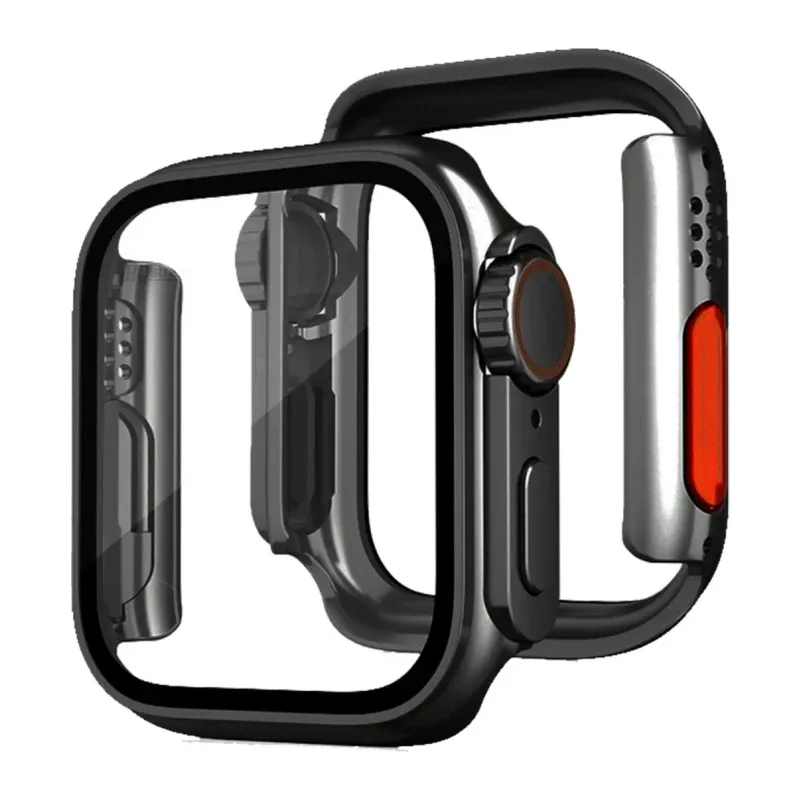 Apple Watch 40mm Watch 49mm Kasa Dönüştürücü ve Ekran Koruyucu - Siyah