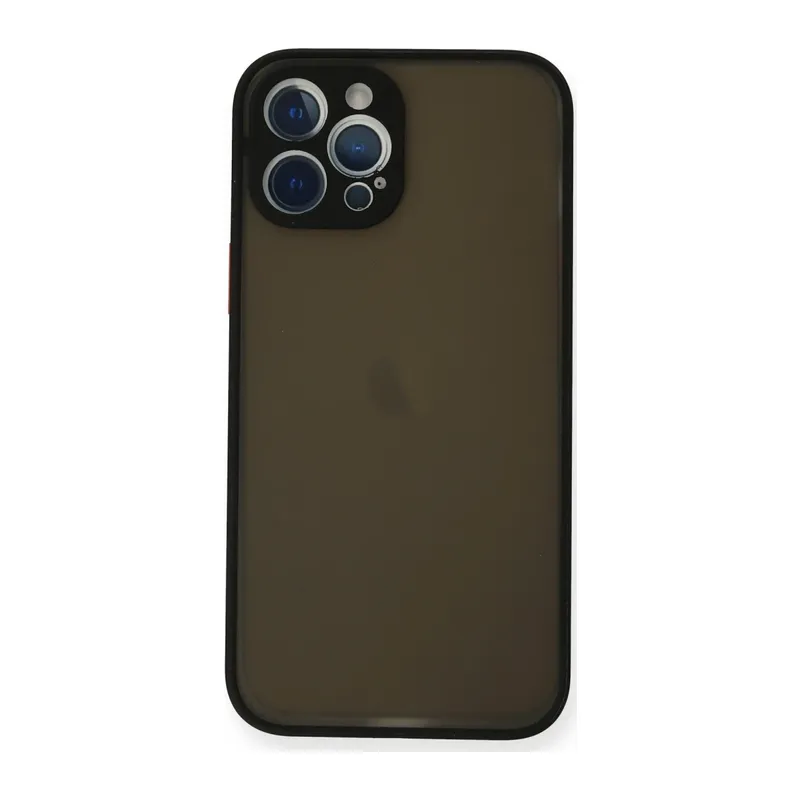 Apple iPhone 12 Pro Kılıf Montreal Silikon Kapak - Siyah