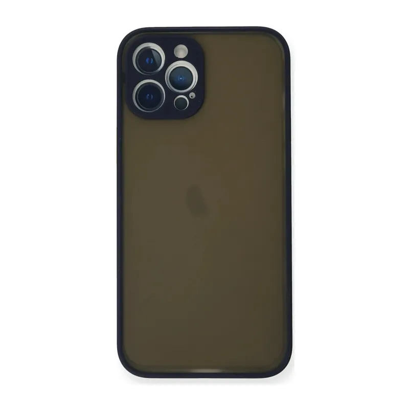 Apple iPhone 12 Pro Kılıf Montreal Silikon Kapak - Lacivert