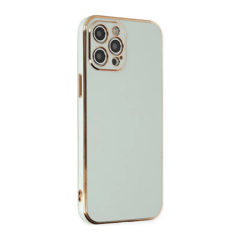 Apple iPhone 12 Pro Max Kılıf Volet Silikon - Açık Yeşil