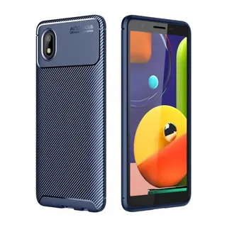 Samsung Galaxy A01 Core Kılıf Auto Focus Karbon Kapak - Lacivert