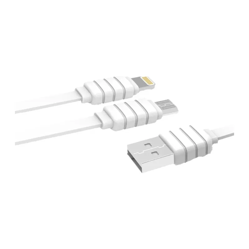 Konfulon S56 2in1 (Lightning-Micro USB) Kablo 1.2M 2.1A