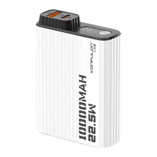 Konfulon A40Q 10.000 mAh PD 20W Mini Powerbank - Siyah-Beyaz