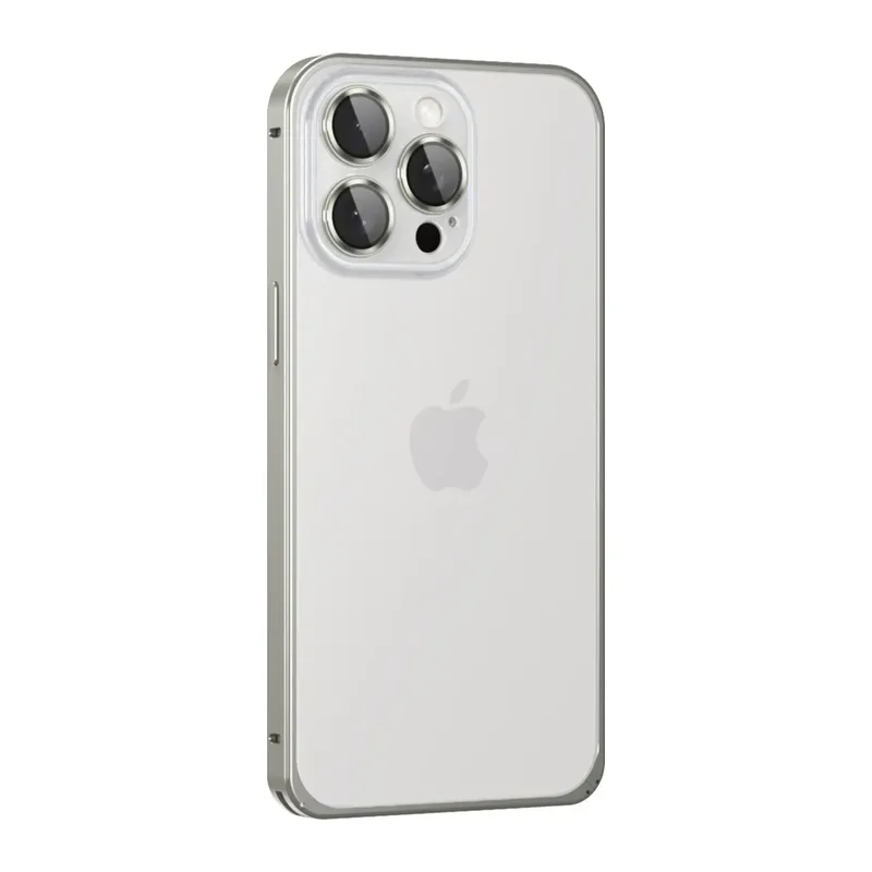 Joko Apple iPhone 15 Pro Metal Bumper Mat Kapak - Gri