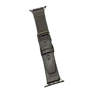Movenchy Apple Watch 45mm Buff Deri Kordon - Siyah