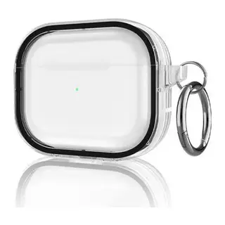 Movenchy Apple Airpods Pro 2 (2.nesil) Shiny Şeffaf Kılıf - Siyah