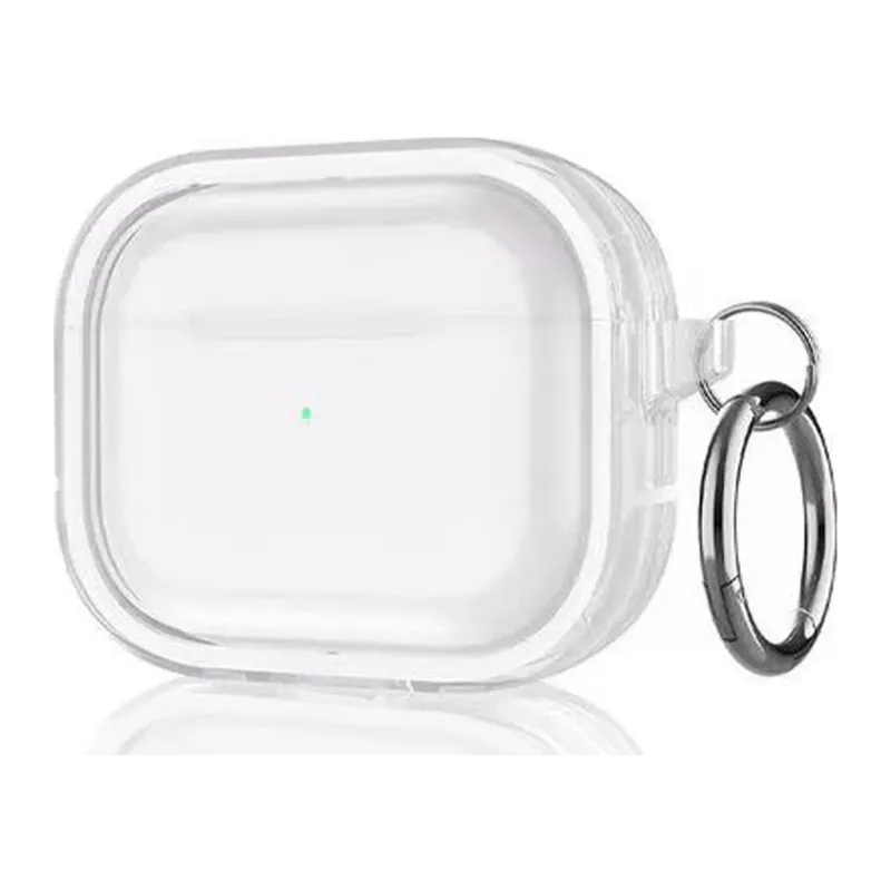 Movenchy Apple Airpods Pro 2 (2.nesil) Shiny Şeffaf Kılıf - Beyaz