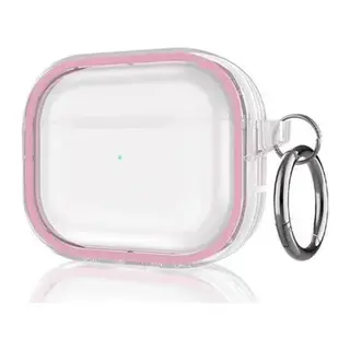 Movenchy Apple Airpods Pro 2 (2.nesil) Shiny Şeffaf Kılıf - Pembe