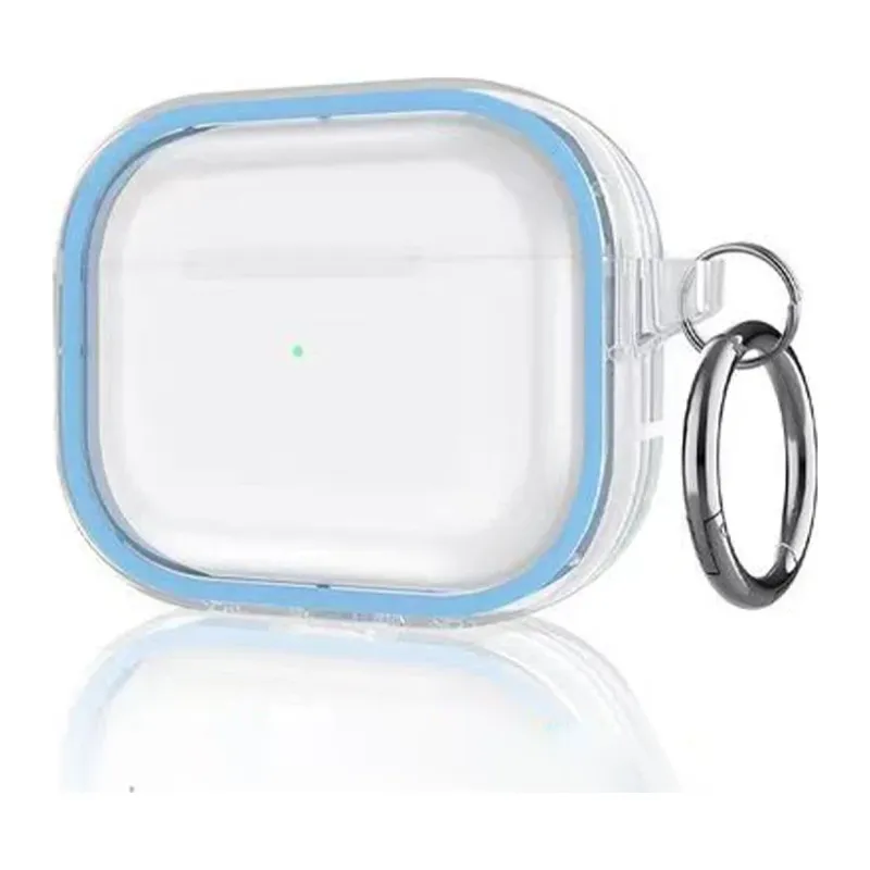 Movenchy Apple Airpods Pro 2 (2.nesil) Shiny Şeffaf Kılıf - Sierra Blue