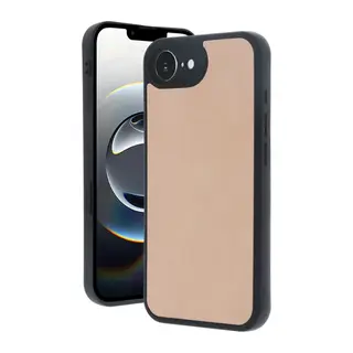 Apple iPhone 16E Kılıf Aras Deri Kapak - Pudra