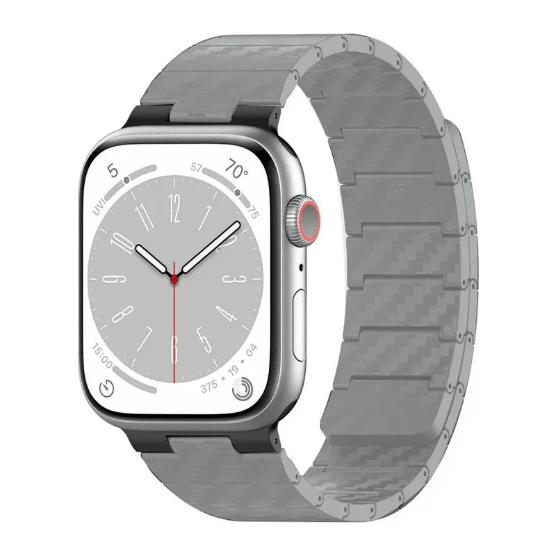Movenchy Apple Watch 45mm Carbon Steel Kordon - Yıldız Işığı