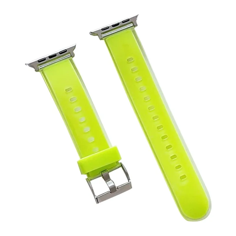 Movenchy Apple Watch 38mm Jelly Silikon Kordon - Yeşil