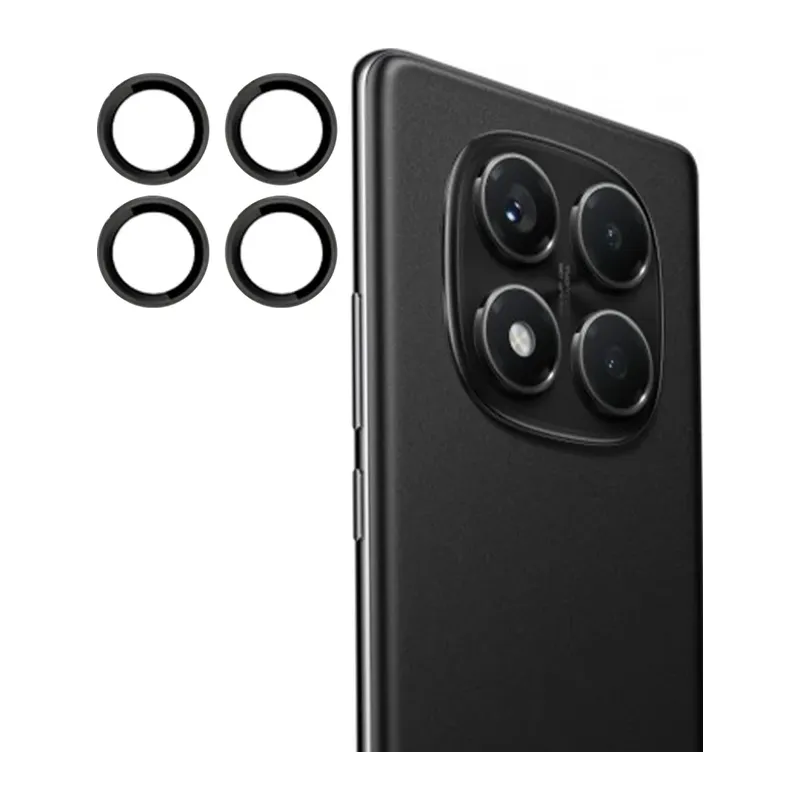 Joko Xiaomi Redmi Note 14 Pro 4G PVD Metal Kamera Lens - Siyah