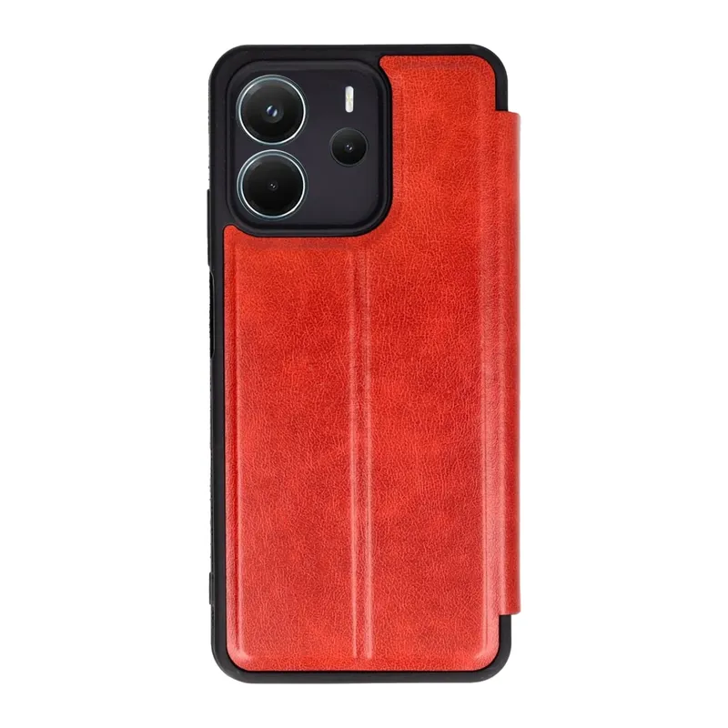 Xiaomi Redmi Note 14 4G Kılıf Flip Cover - Kırmızı