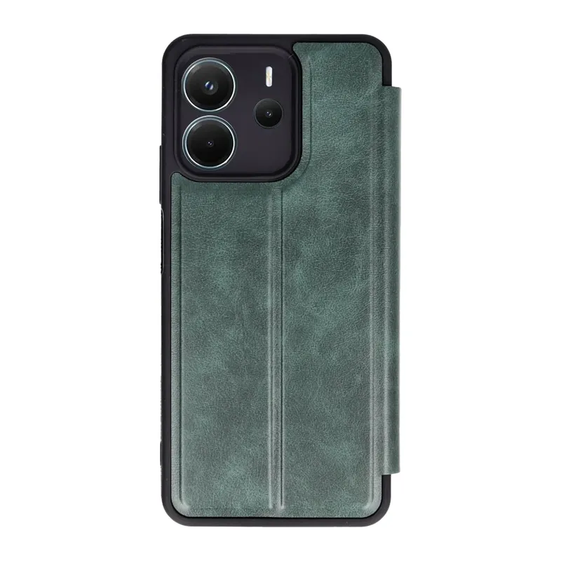 Xiaomi Redmi Note 14 4G Kılıf Flip Cover - Koyu Yeşil