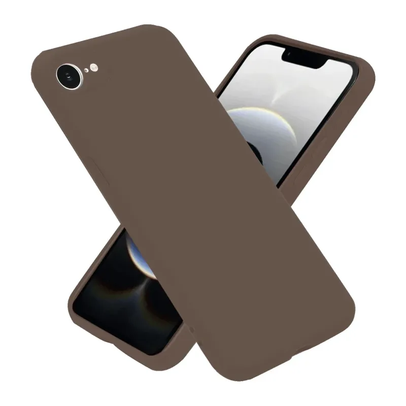 Apple iPhone 16E Kılıf First Silikon - Kahverengi