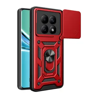 Xiaomi Redmi Note 15 4G Pars Lens Yüzüklü Silikon - Kırmızı