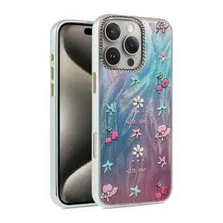 Apple iPhone 16 Pro Max Kılıf Blade Aynalı Desenli Kapak - Desen 4
