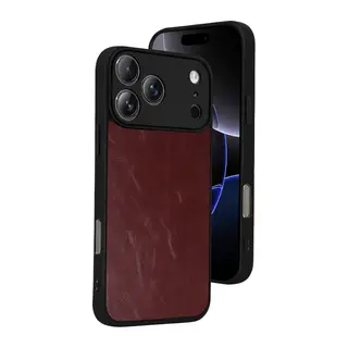 Apple iPhone 17 Pro Aras Deri Kapak - Bordo