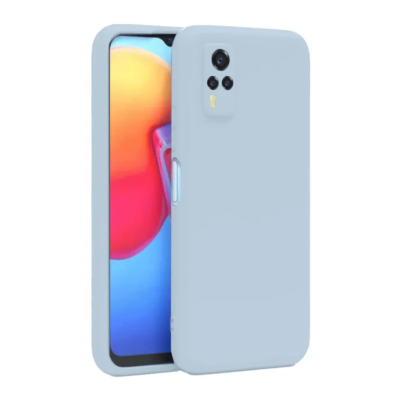 Vivo Y53S Kılıf Nano içi Kadife Silikon - Buz Mavi