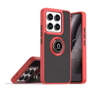 Xiaomi Mi 15 Kılıf Montreal Yüzüklü Silikon Kapak - Kırmızı