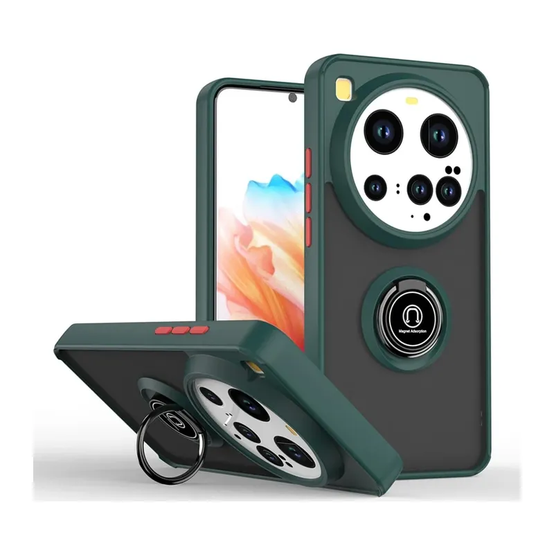 Xiaomi Mi 15 Ultra Kılıf Montreal Yüzüklü Silikon Kapak - Yeşil