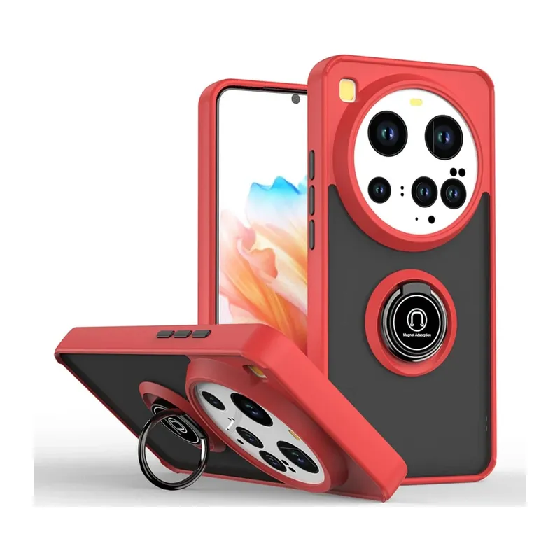 Xiaomi Mi 15 Ultra Kılıf Montreal Yüzüklü Silikon Kapak - Kırmızı