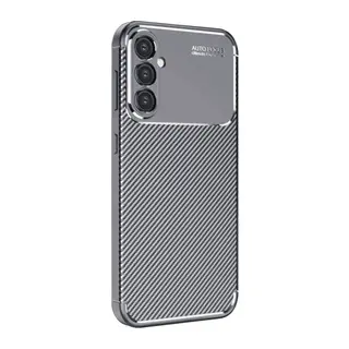Samsung Galaxy A26 Kılıf Auto Focus Karbon Kapak - Gri