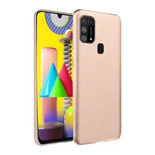Samsung Galaxy M31 Kılıf Nano içi Kadife Silikon - Pudra