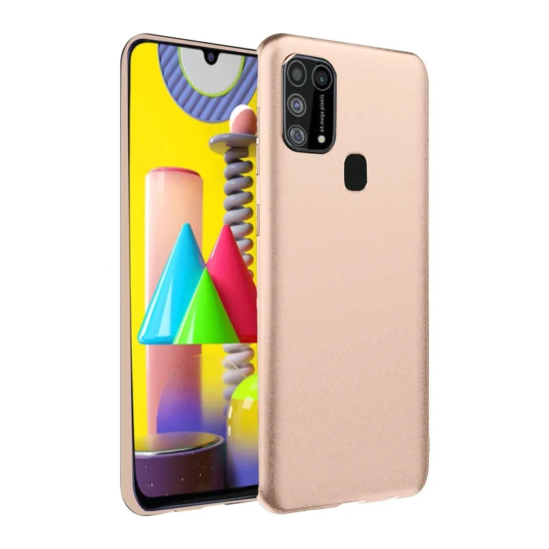 Samsung Galaxy M31 Kılıf Nano içi Kadife Silikon - Pudra