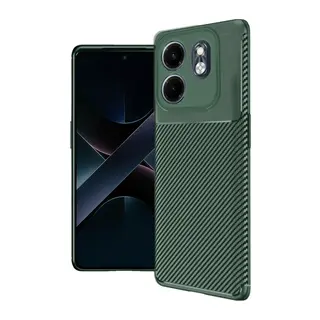 İnfinix Hot 50i 4G Kılıf Auto Focus Karbon Kapak - Koyu Yeşil