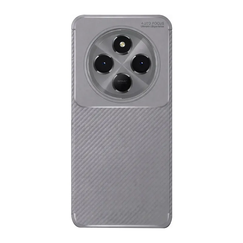 Xiaomi Redmi 14C Kılıf Auto Focus Karbon Kapak - Gri
