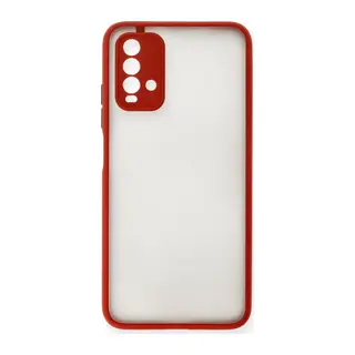 Xiaomi Redmi 9T Kılıf Montreal Silikon Kapak - Kırmızı