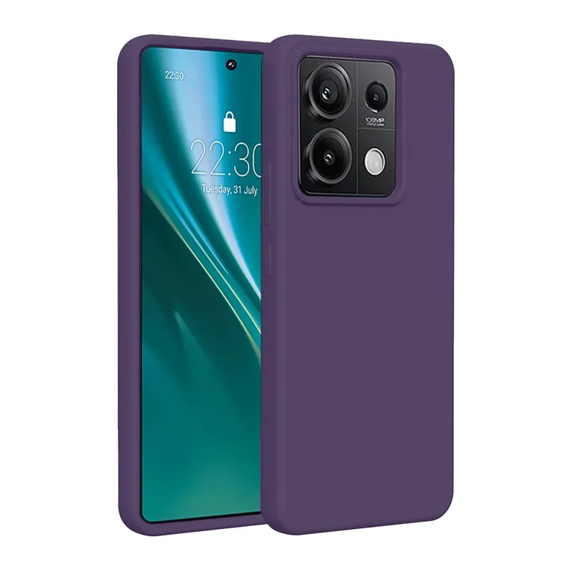 Xiaomi Redmi Note 13 Pro 4G Kılıf First Silikon - Mor
