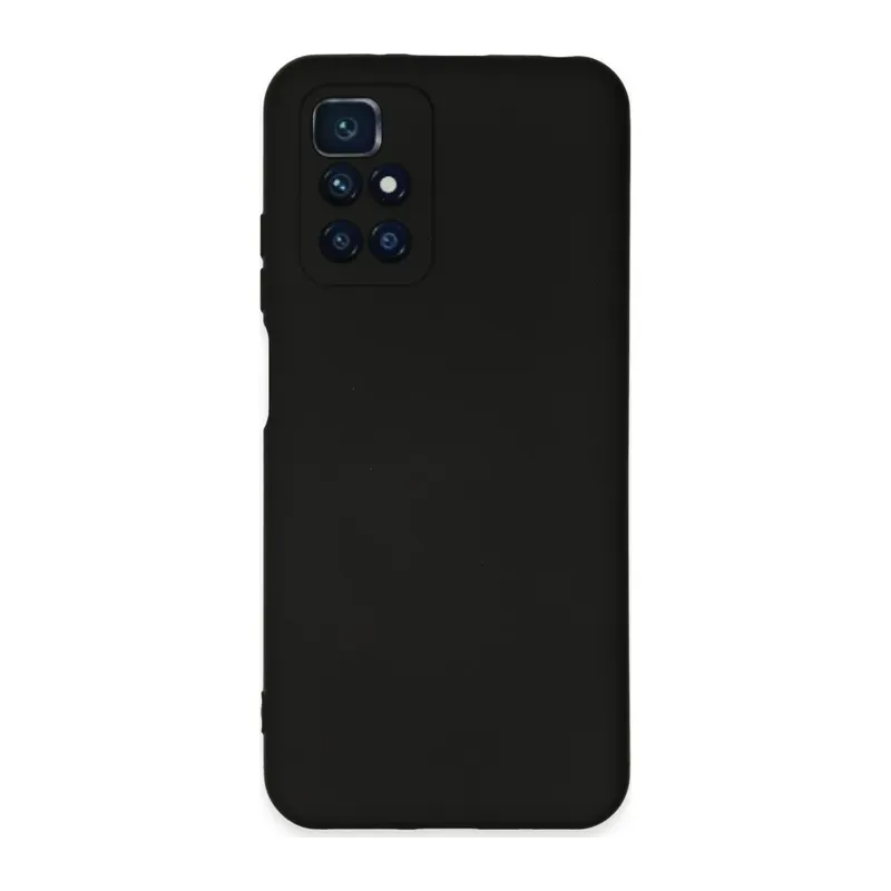 Xiaomi Redmi 10 2022 Kılıf Nano içi Kadife Silikon - Siyah