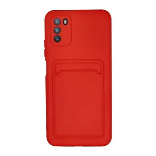 Xiaomi Pocophone M3 Kılıf Kelvin Kartvizitli Silikon - Kırmızı
