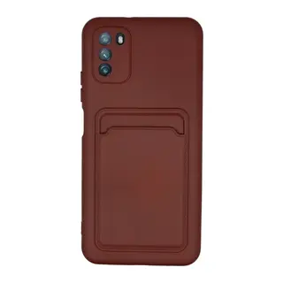 Xiaomi Pocophone M3 Kılıf Kelvin Kartvizitli Silikon - Bordo