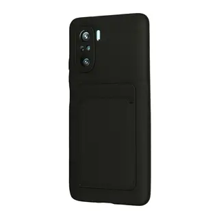 Xiaomi Poco F3 Kılıf Kelvin Kartvizitli Silikon - Siyah