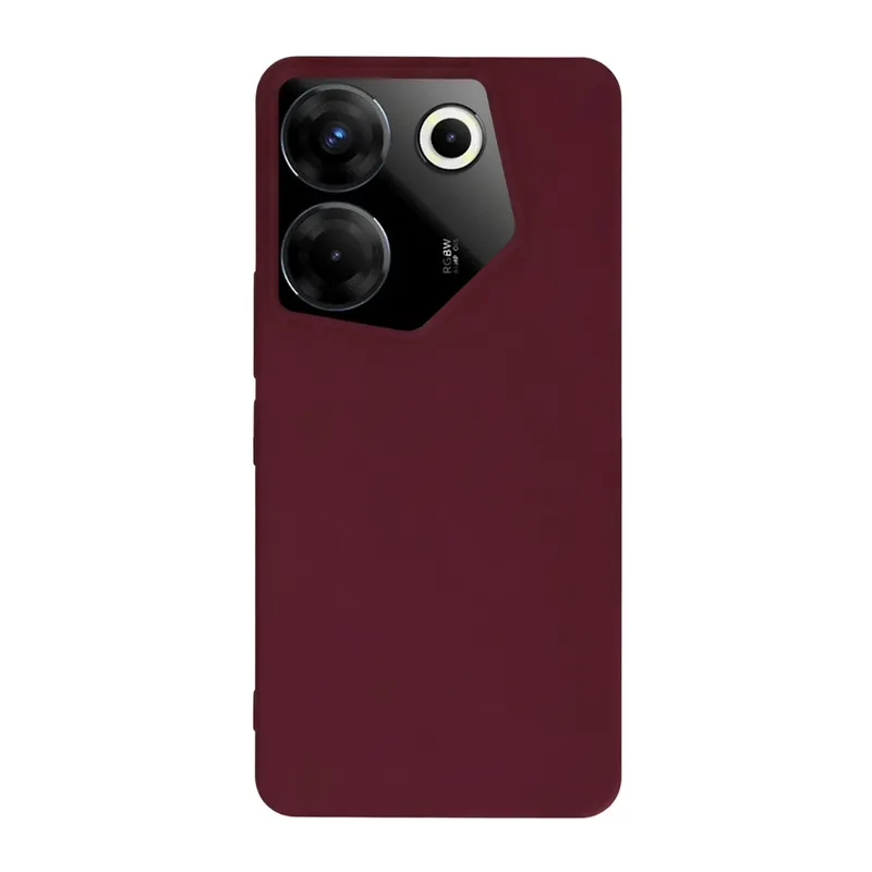 Tecno Camon 20 Pro 5G Kılıf First Silikon - Bordo