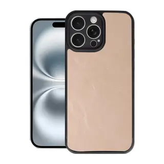 Apple iPhone 16 Pro Max Kılıf Aras Deri Kapak - Pudra