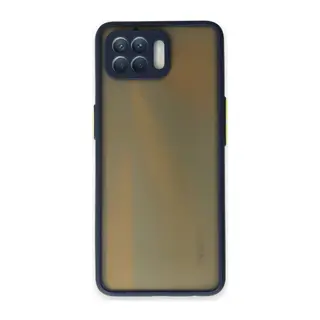Oppo Reno 4 Lite Kılıf Montreal Silikon Kapak - Lacivert