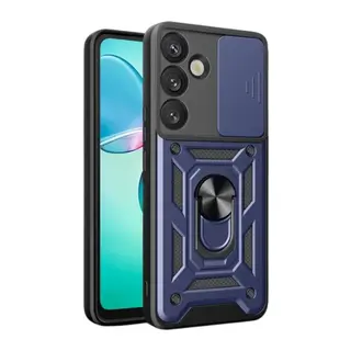 Samsung Galaxy S25 FE Pars Lens Yüzüklü Silikon - Lacivert