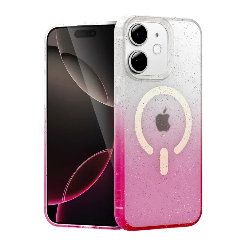 Apple iPhone 11 Pummel Shiny Magsafe Kapak - Pembe
