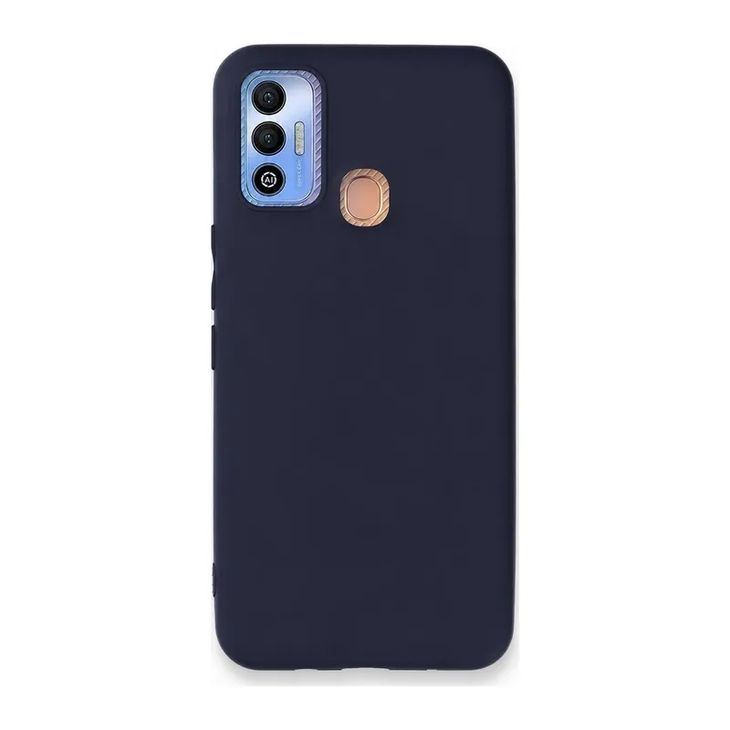 Tecno Spark 7T Kılıf First Silikon - Lacivert