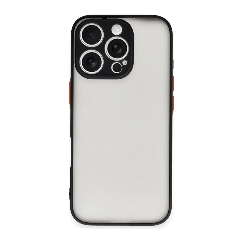Apple iPhone 16 Pro Max Kılıf Montreal Silikon Kapak - Siyah