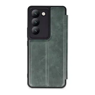 Vivo V30 Lite 4G Kılıf Flip Cover - Koyu Yeşil