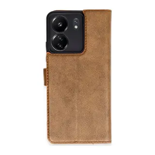 Xiaomi Redmi 13C Kılıf Trend S Plus Kapaklı Kılıf - Taba