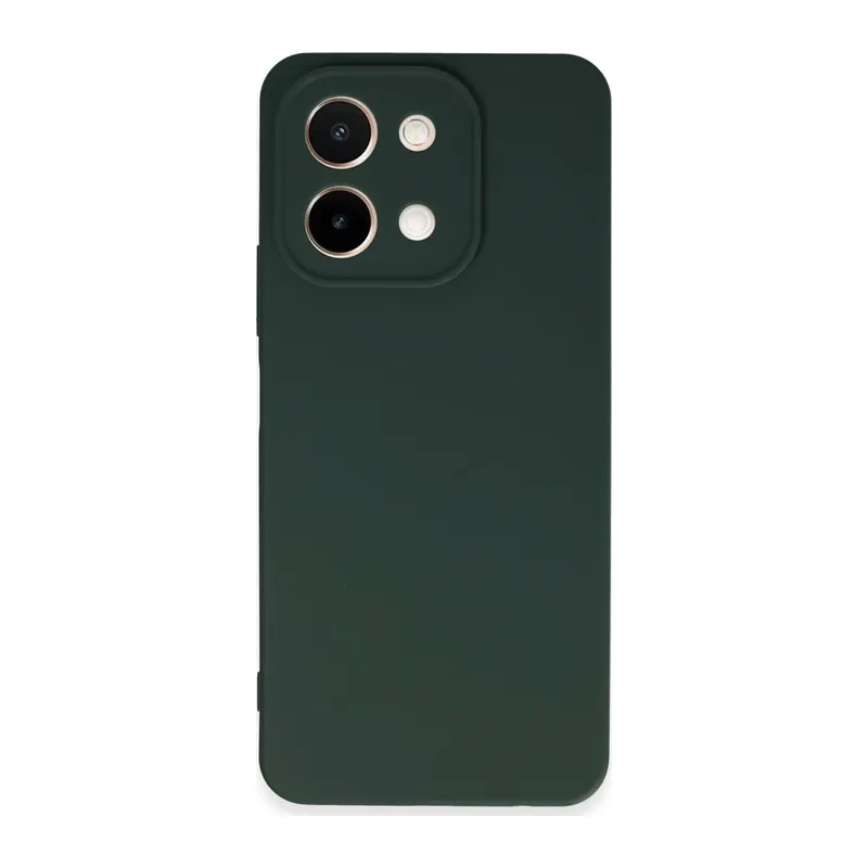 Vivo Y28 Kılıf First Silikon - Koyu Yeşil