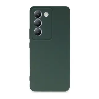 Vivo V30 Lite 4G Kılıf First Silikon - Koyu Yeşil